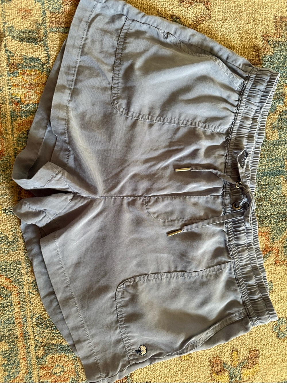 The Southern Shirt Company Light Blue Drawstring Women’s Athletic Shorts - Picture 2 of 4